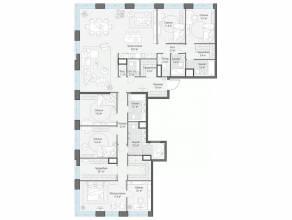ЖК «Собрание клубных домов West Garden», планировка 5-комнатной квартиры, 224.30 м²