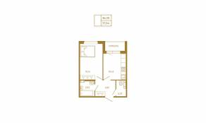 МЖК «Новая история», планировка 1-комнатной квартиры, 37.94 м²