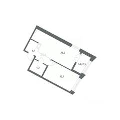 ЖК «NEWПИТЕР», планировка 1-комнатной квартиры, 51.98 м²