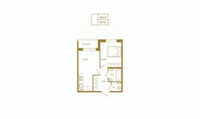 МЖК «Новая история», планировка 1-комнатной квартиры, 38.15 м²