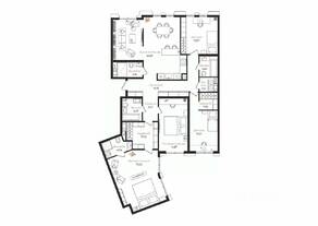 ЖК «ID Petrogradskaya», планировка 5-комнатной квартиры, 148.59 м²