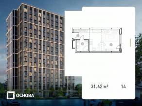 Апарт-комплекс «EVOPARK Измайлово», планировка студии, 31.62 м²