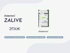 ЖК «Аквилон ZALIVE», планировка студии, 24.80 м²