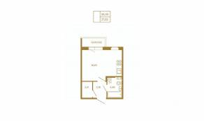 МЖК «Новая история», планировка студии, 27.82 м²