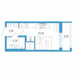 ЖК «Старлайт», планировка студии, 19.81 м²