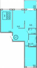 МЖК «Образцовый квартал 16», планировка 3-комнатной квартиры, 83.72 м²