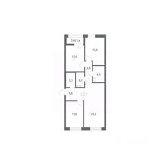 ЖК «NEWПИТЕР», планировка 3-комнатной квартиры, 81.67 м²