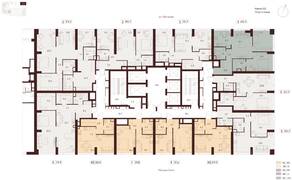 ЖК «Indy Towers», планировка 1-комнатной квартиры, 74.90 м²