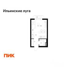 ЖК «Ильинские луга», планировка студии, 21.80 м²