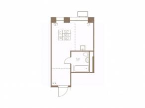 ЖК «Фабрикант», планировка студии, 30.20 м²