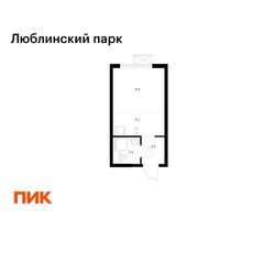 ЖК «Люблинский парк», планировка студии, 19.50 м²