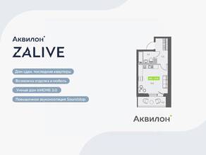 ЖК «Аквилон ZALIVE», планировка студии, 27.00 м²