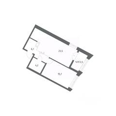 ЖК «NEWПИТЕР», планировка 1-комнатной квартиры, 51.98 м²