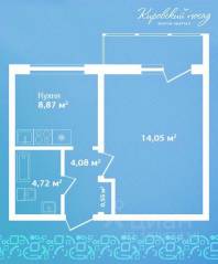 ЖК «Кировский Посад», планировка 1-комнатной квартиры, 31.70 м²