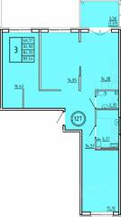 МЖК «Образцовый квартал 16», планировка 3-комнатной квартиры, 82.98 м²
