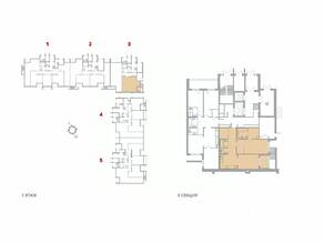 ЖК «ЛесART», планировка 1-комнатной квартиры, 65.96 м²