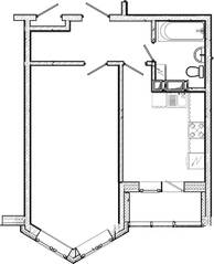 ЖК «ТриДевяткино царство», планировка 1-комнатной квартиры, 40.70 м²