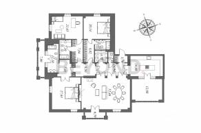 МЖК «Del'Arte», планировка 4-комнатной квартиры, 230.00 м²
