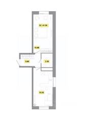 ЖК «Радость», планировка 2-комнатной квартиры, 41.96 м²