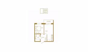 МЖК «Новая история», планировка 1-комнатной квартиры, 35.56 м²