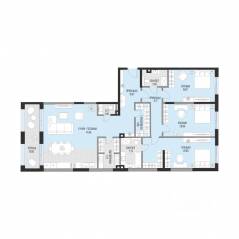ЖК «Садовническая 69», планировка 3-комнатной квартиры, 165.59 м²