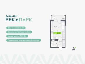 ЖК «Аквилон RekaPark», планировка студии, 24.31 м²