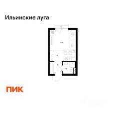 ЖК «Ильинские луга», планировка студии, 22.00 м²