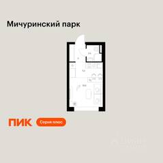 ЖК «Мичуринский парк», планировка студии, 20.90 м²