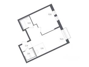 ЖК «Рублевский Квартал», планировка 1-комнатной квартиры, 46.20 м²