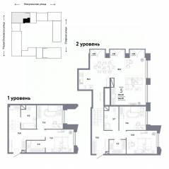 ЖК «Страна.Озерная», планировка 5-комнатной квартиры, 150.90 м²