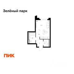 ЖК «Зеленый парк», планировка студии, 28.90 м²