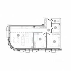 ЖК «UNO. Соколиная гора», планировка 3-комнатной квартиры, 80.20 м²