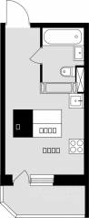 ЖК «Школьный (Климовск)», планировка студии, 18.70 м²