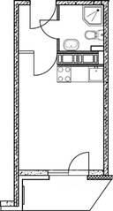 ЖК «Аннинский парк», планировка студии, 20.20 м²