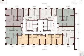 ЖК «Indy Towers», планировка 2-комнатной квартиры, 52.90 м²