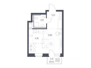 ЖК «Большое Путилково», планировка студии, 26.52 м²