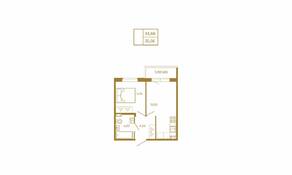 МЖК «Новая история», планировка 1-комнатной квартиры, 35.56 м²