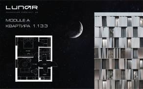 ЖК «LUNAR», планировка 1-комнатной квартиры, 51.00 м²