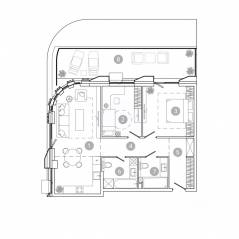 ЖК «UNO. Соколиная гора», планировка 3-комнатной квартиры, 85.10 м²