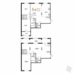 ЖК «Новое Летово», планировка 4-комнатной квартиры, 157.80 м²