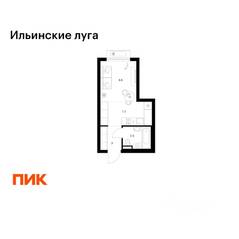 ЖК «Ильинские луга», планировка студии, 22.30 м²