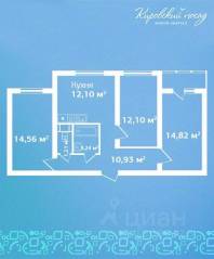 ЖК «Кировский Посад», планировка 3-комнатной квартиры, 69.00 м²