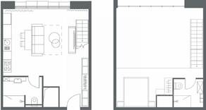 Апарт-комплекс «YE'S Primorsky», планировка 2-комнатной квартиры, 59.05 м²
