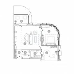 ЖК «UNO. Соколиная гора», планировка 3-комнатной квартиры, 81.60 м²