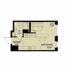 ЖК «ID Murino III», планировка студии, 25.78 м²