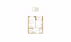 МЖК «Новая история», планировка 1-комнатной квартиры, 38.63 м²