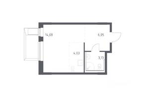 ЖК «Егорово Парк», планировка студии, 26.80 м²