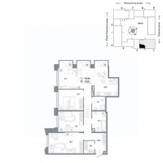 ЖК «Страна.Озерная», планировка 4-комнатной квартиры, 102.00 м²