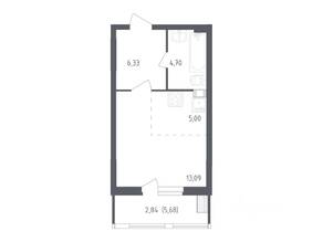 ЖК «Егорово Парк», планировка студии, 31.60 м²