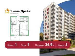 ЖК «Янила», планировка 1-комнатной квартиры, 36.90 м²